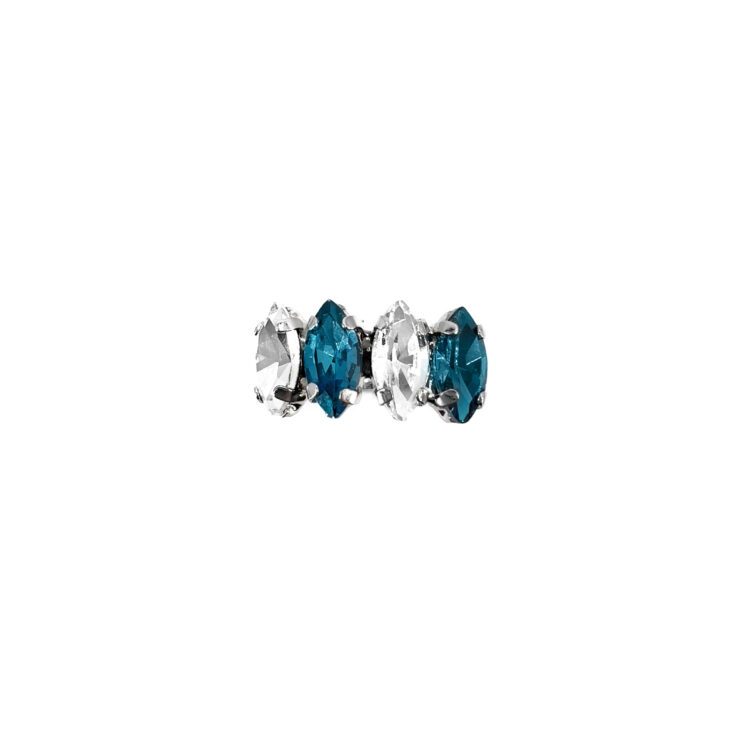 Anello Placcato Oro 24K Con Pietre Ottanio E Crystal - A24Themis