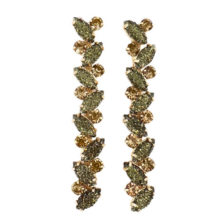 Orecchini Con Pietre Verdi Glitter - Hollywood27