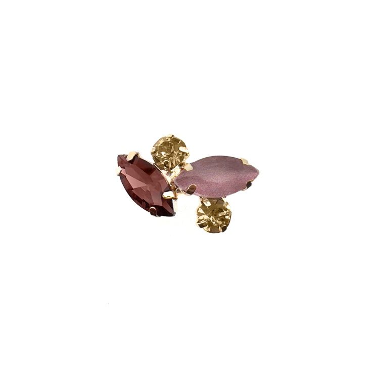 Anello Con Pietre Marsala E Malva - A30Elettra