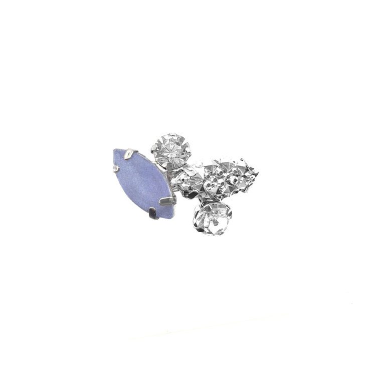 Anello Con Pietre Crystal Glitter E Glicine - A32Elettra