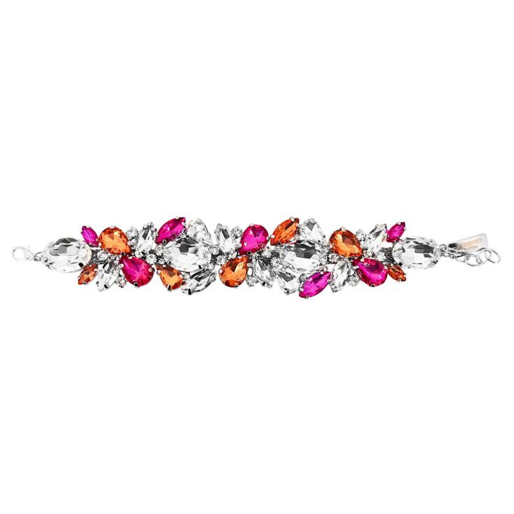 Bracciale Con Pietre Fucsia Arancioni E Crystal - Armonia28