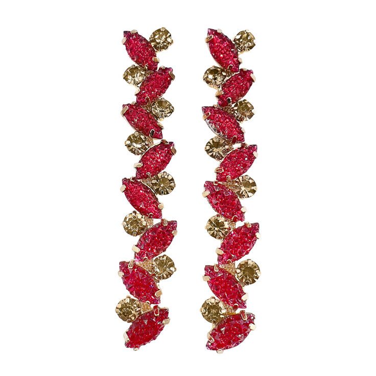 Orecchini Con Pietre Fragola Glitter - Hollywood31