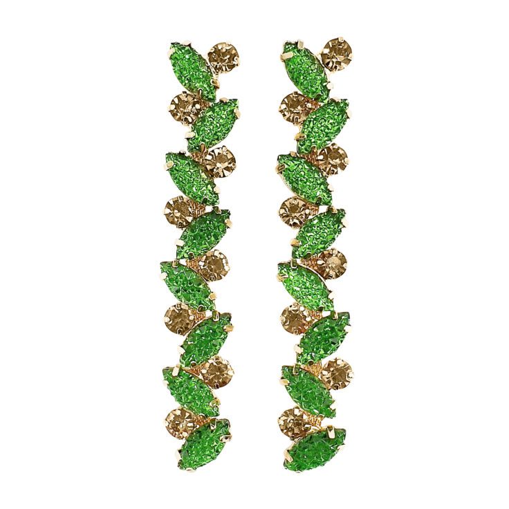 Orecchini Con Pietre Verdi Glitter - Hollywood28