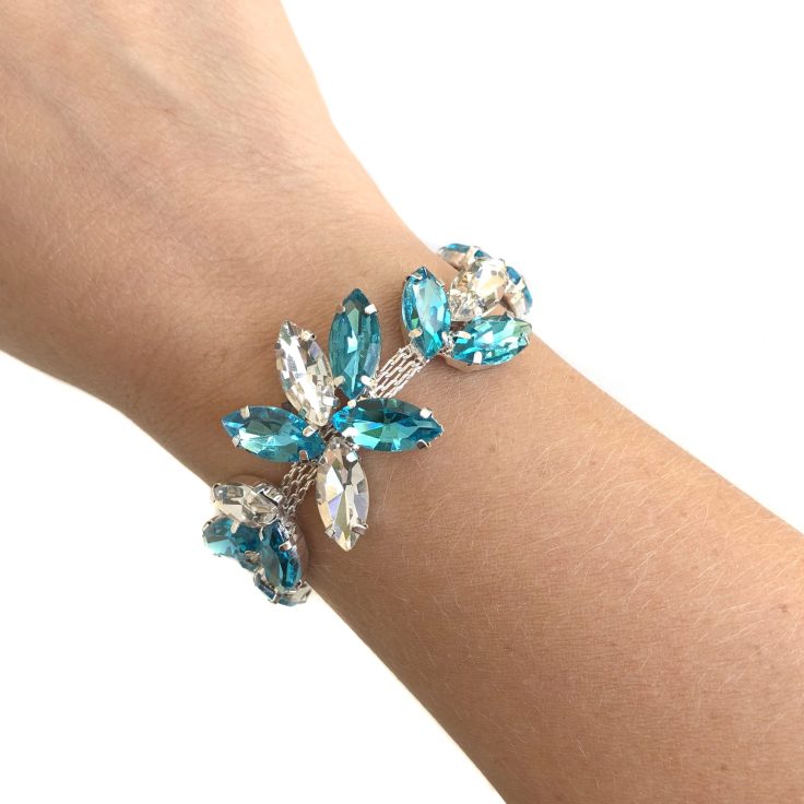 Bracciale Con Pietre Celesti E Crystal - Brc62