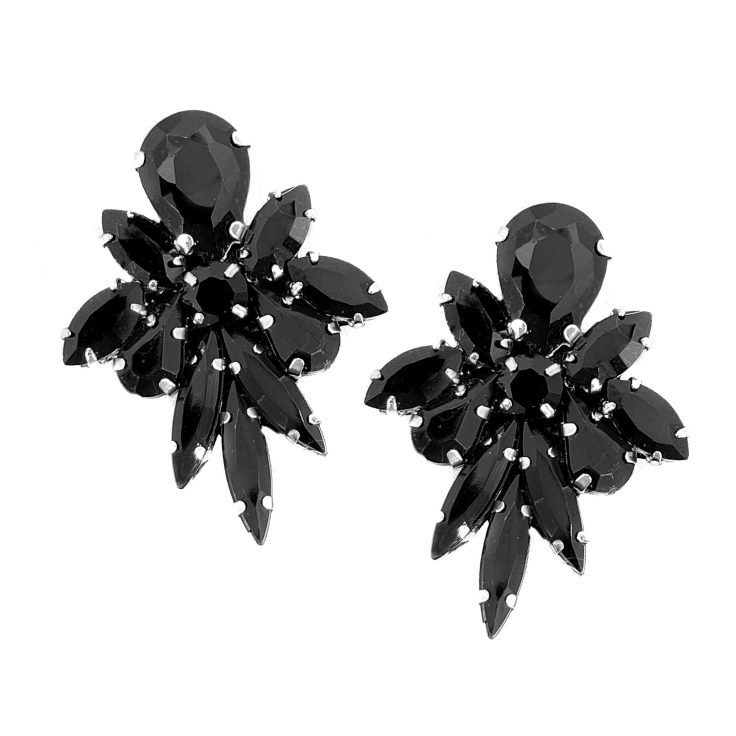 Orecchini Con Pietre Nere - Cl463