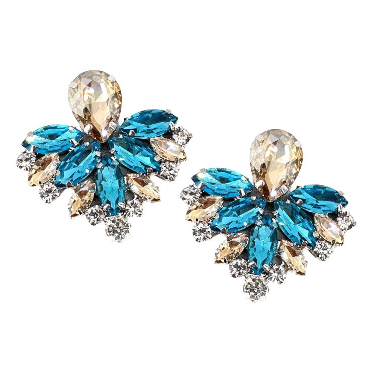 Orecchini Con Pietre Turchesi E Oro - Cl486