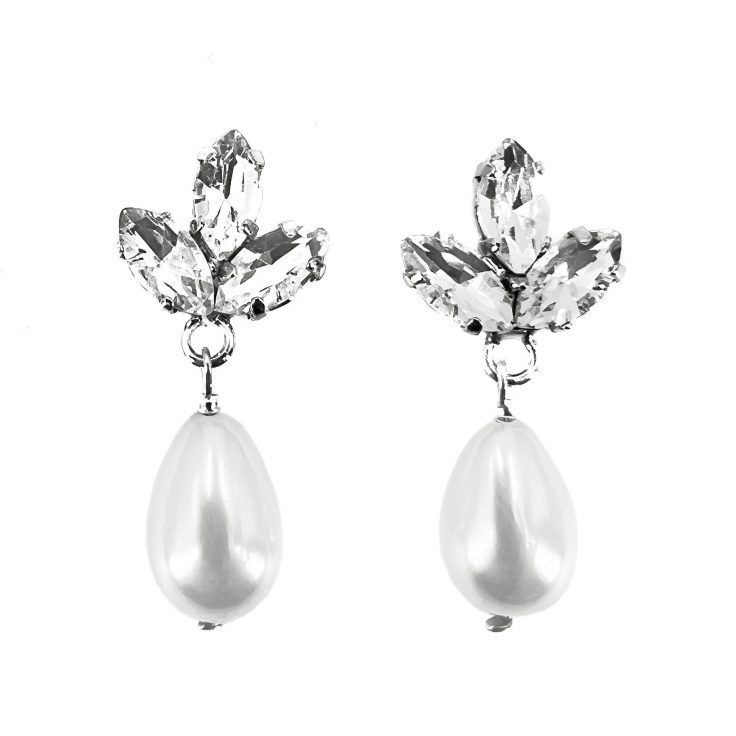 Orecchini Con Pietre Crystal E Perla- Bri69
