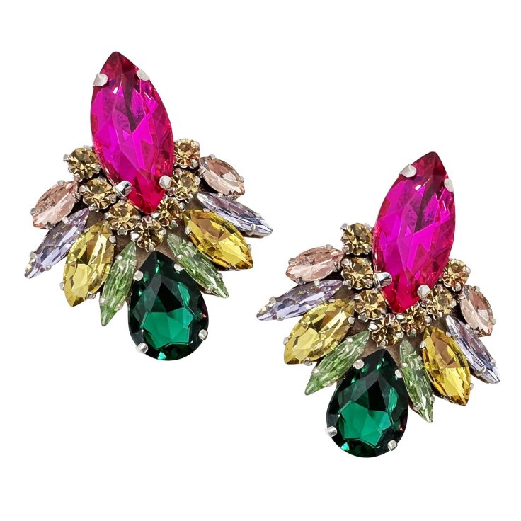 Orecchini Con Pietre Multicolor - Cl637