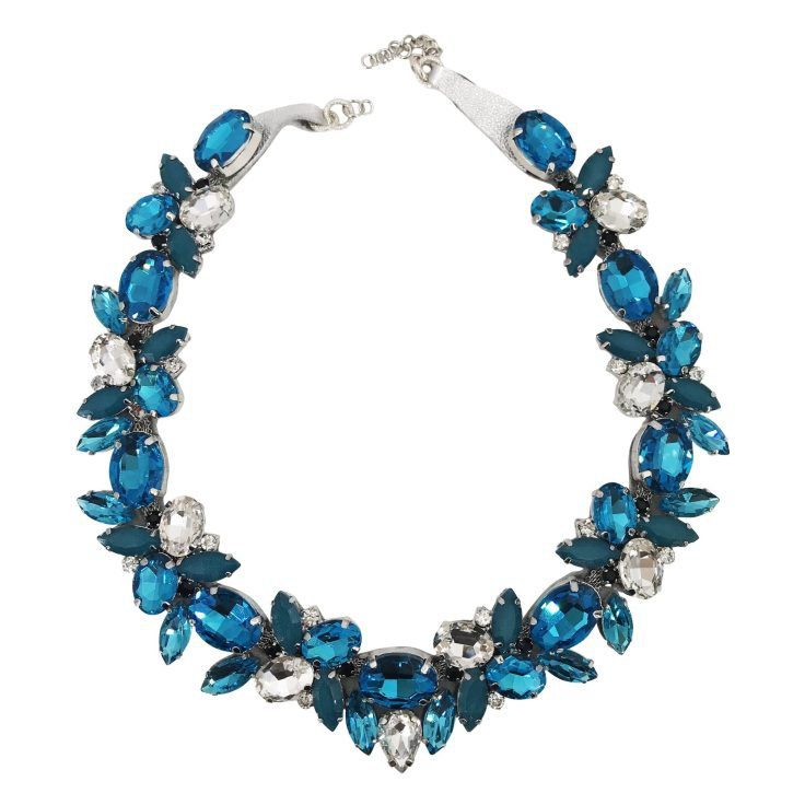 Collana Con Pietre Turchese E Ottanio - Cod.nkl124