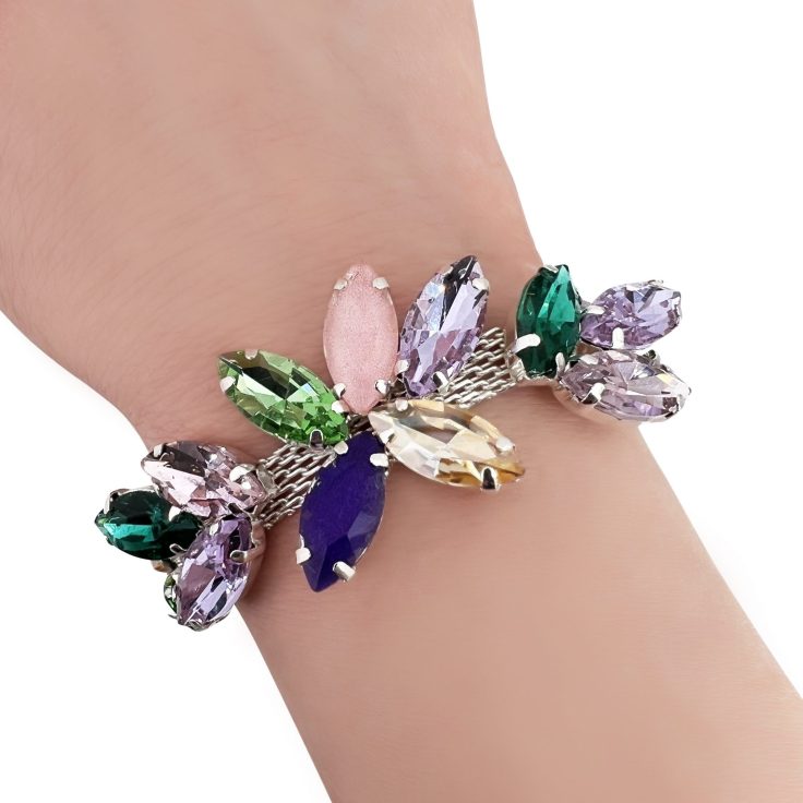 Bracciale Con Pietre Multicolor- Brc159