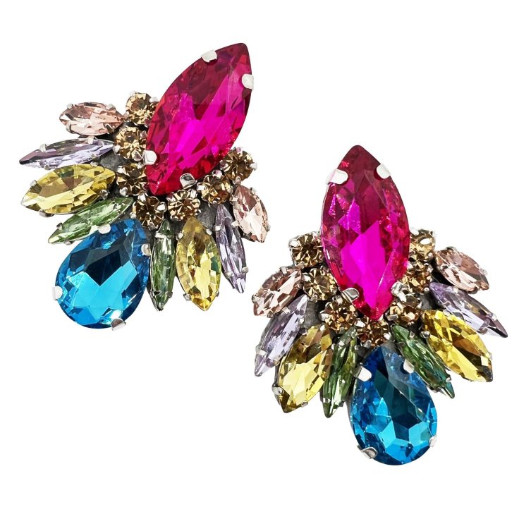 Orecchini Con Pietre Multicolor - Cl745