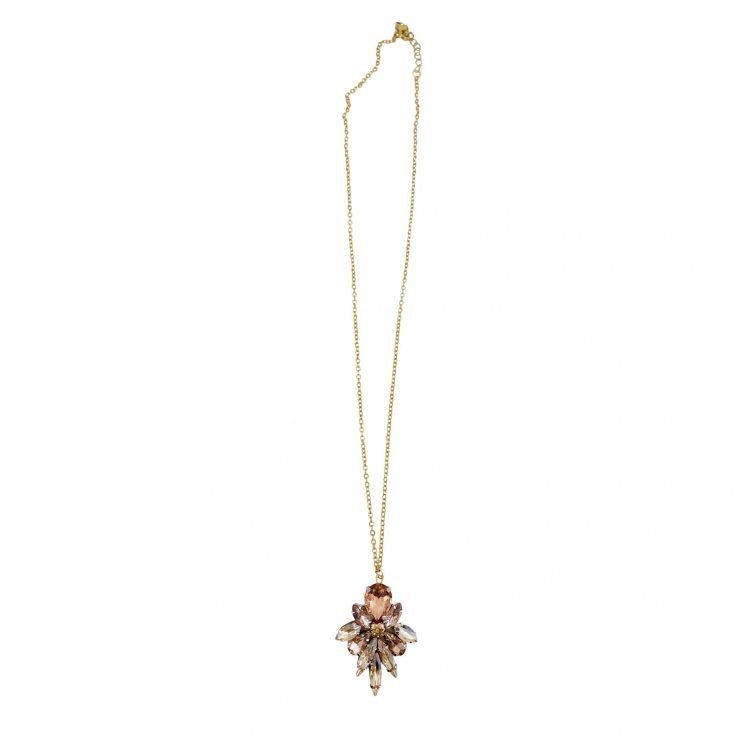 Collana Con Pietre Cipria E Oro- Cod.nkl137