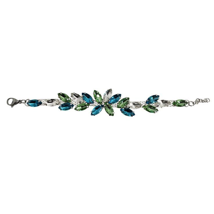 Bracciale Con Pietre Turchese E Verde Chiaro - Brc176