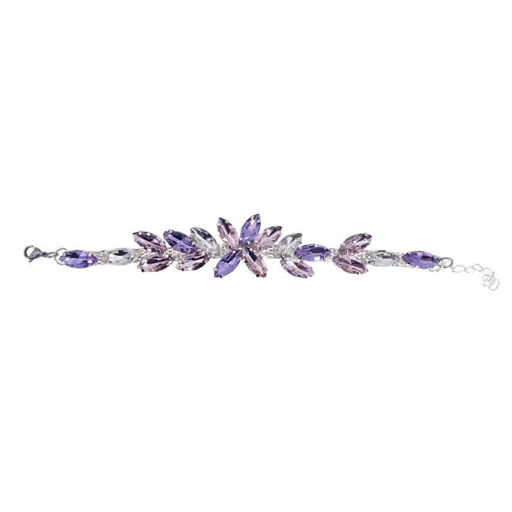 Bracciale Con Pietre Rosa E Viola - Brc177