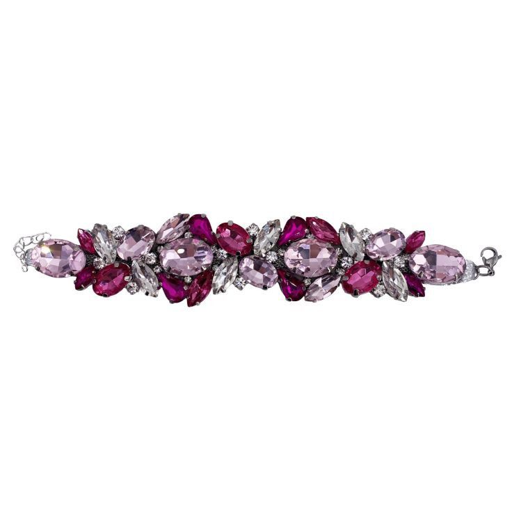 Bracciale Con Pietre Fucsia E Rosa - Brc178