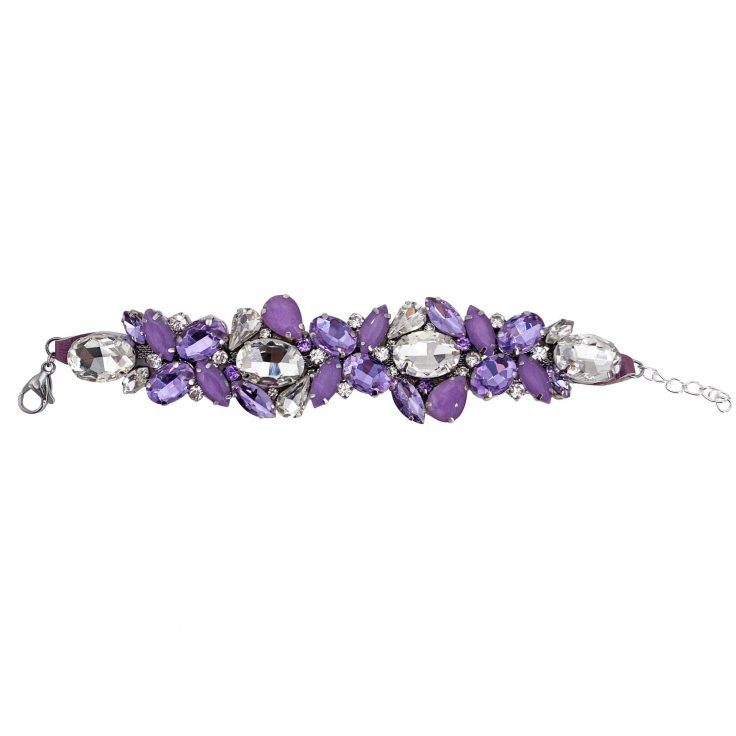Bracciale Con Pietre Viola E Crystal - Brc181