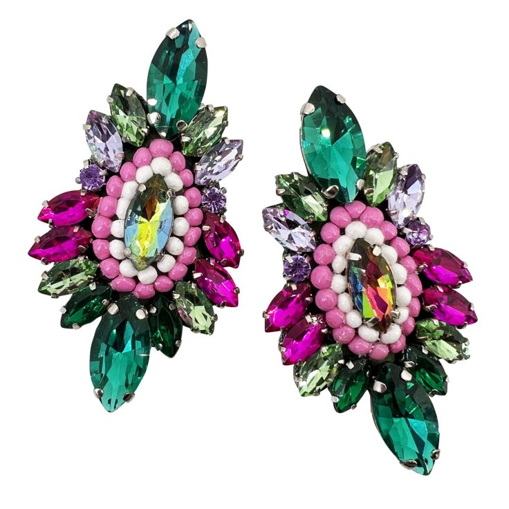 Orecchini Con Pietre Multicolor - Cl882