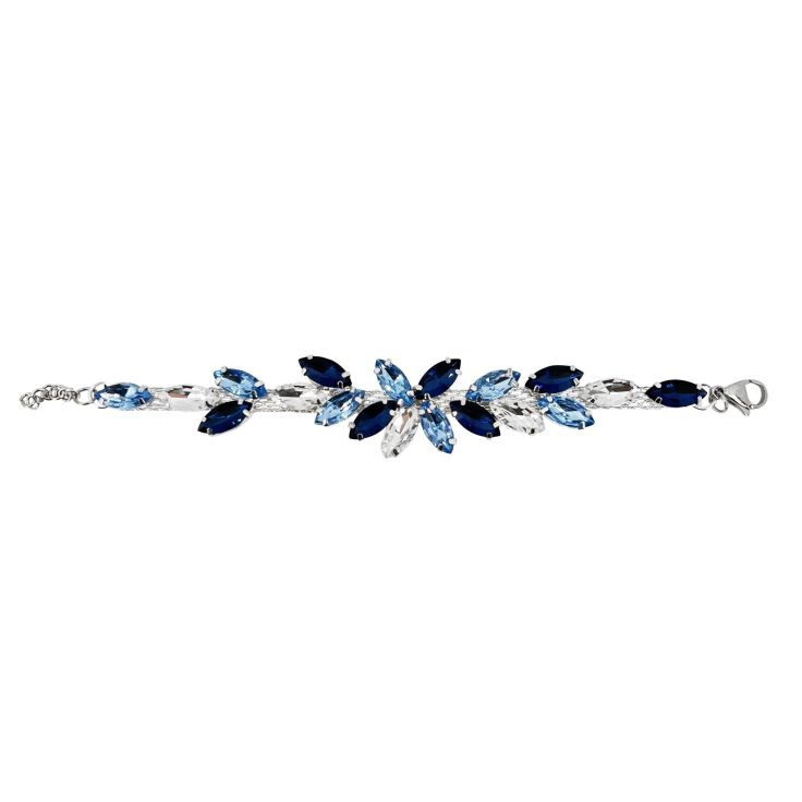 Bracciale Con Pietre Blu E Celesti - Brc194