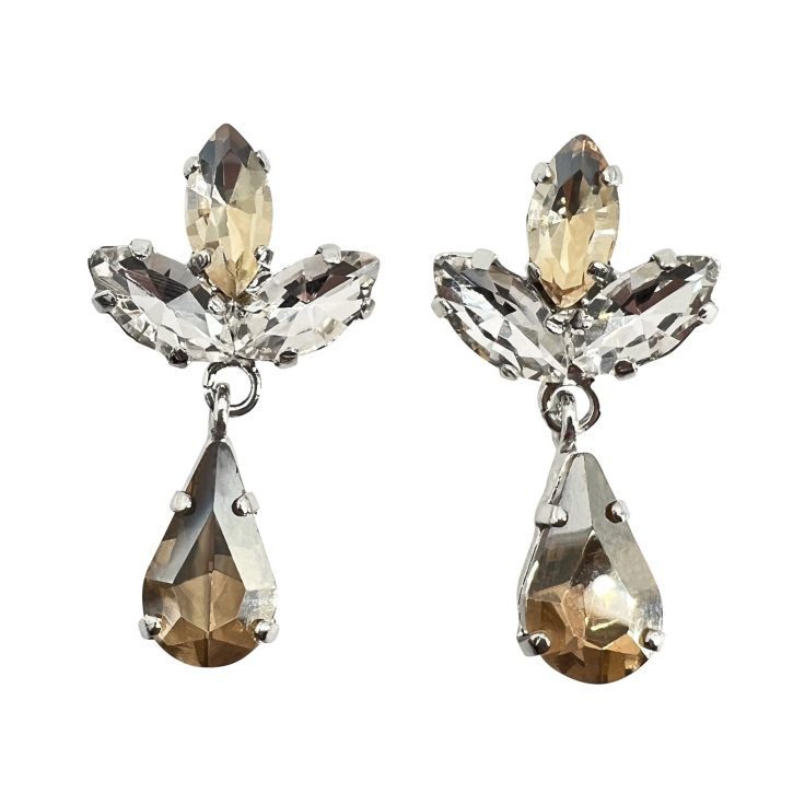 Orecchini Con Pietre Oro E Crystal - Cl951
