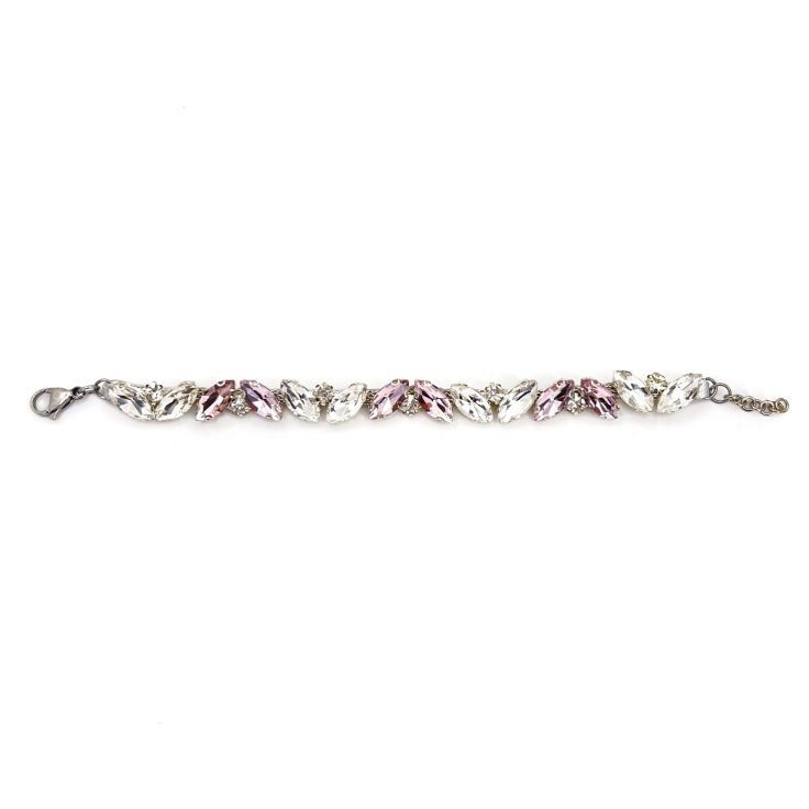 Bracciale Con Pietre Crystal E Rosa - Brc208