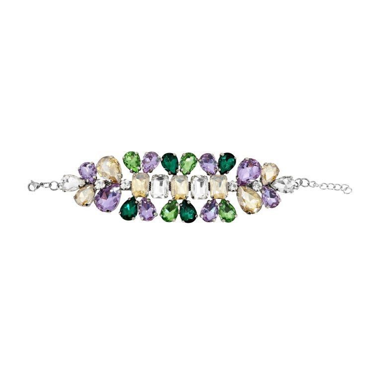 Bracciale Con Pietre Oro Verde Glicine E Verde Smeraldo - Brc240