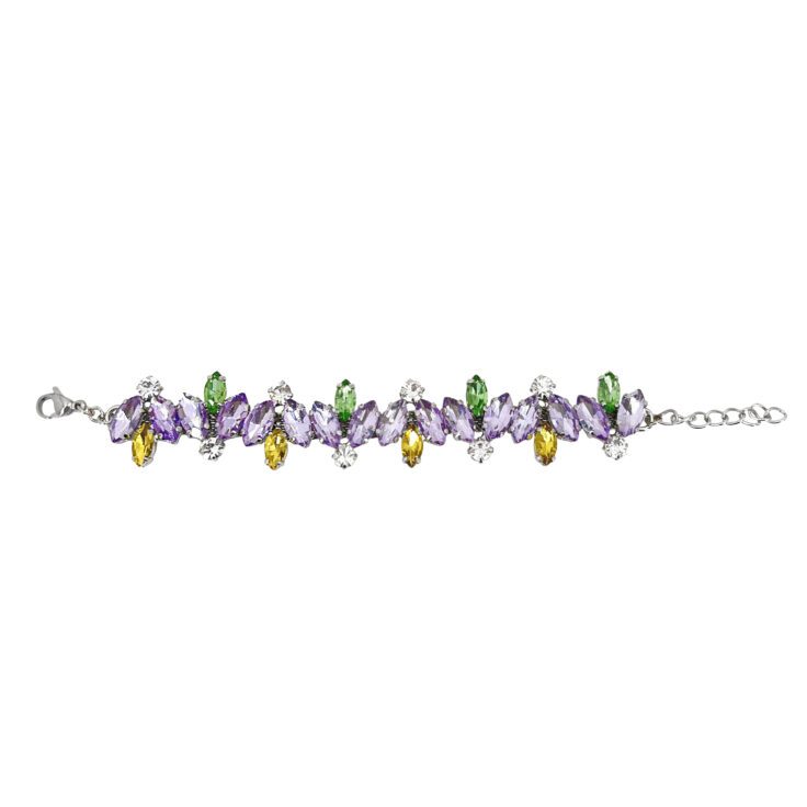 Bracciale Con Pietre Ametista Gialle E Verdi - Brc283