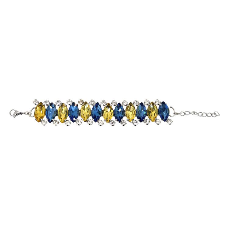 Bracciale Con Pietre Gialle E Blu - Brc282