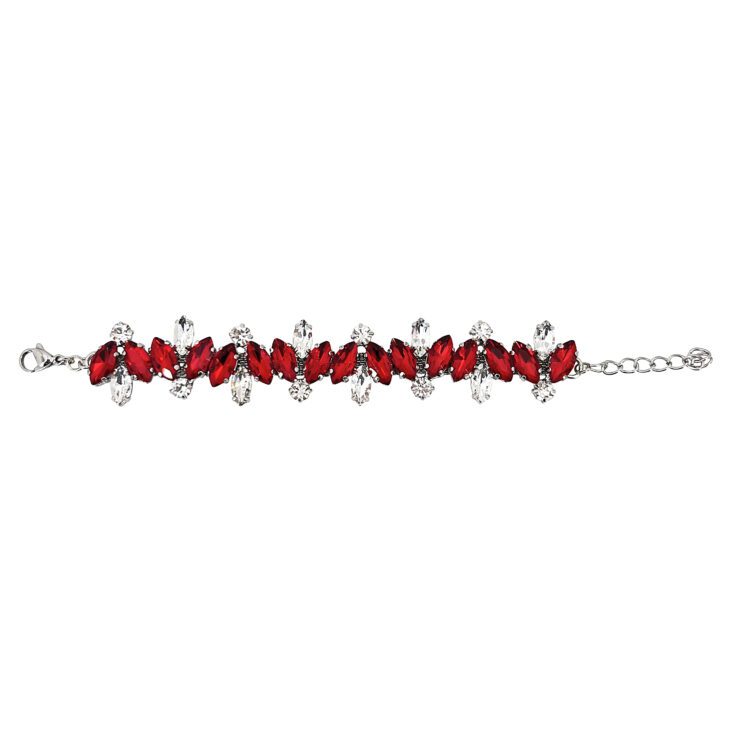 Bracciale Con Pietre Rosse - Brc281