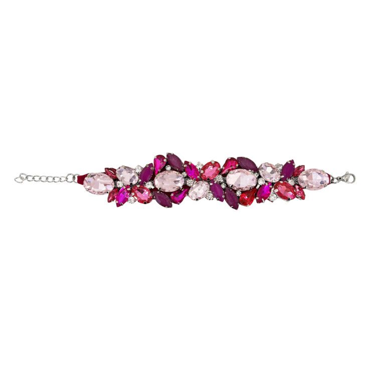 Bracciale Con Pietre Rosa E Fucsia - Brc254