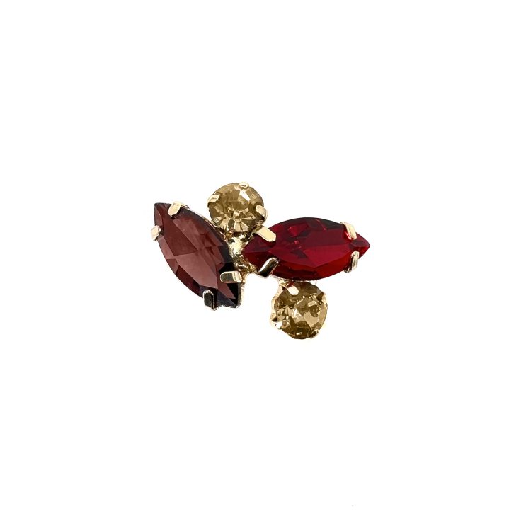 Anello Con Pietre Marsala E Bordeaux - A16Elettra