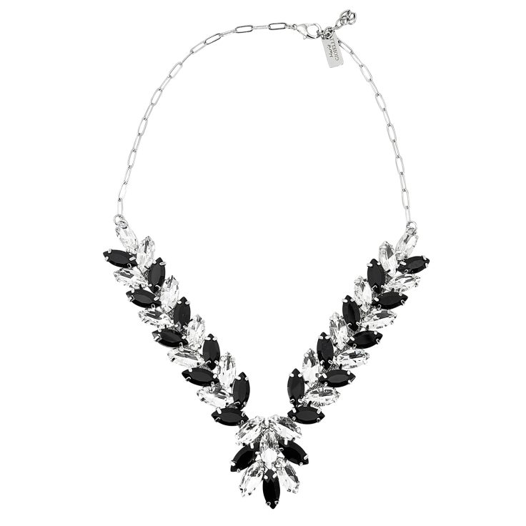 Collana Con Pietre Crystal E Nere - Sofia6