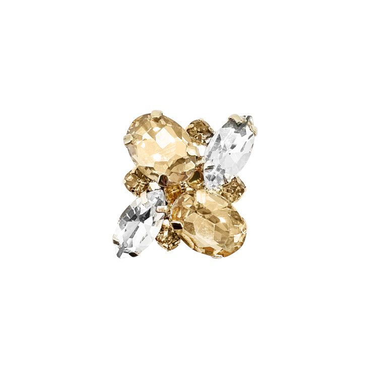 Anello Con Pietre Oro E Crystal - A32Afrodite