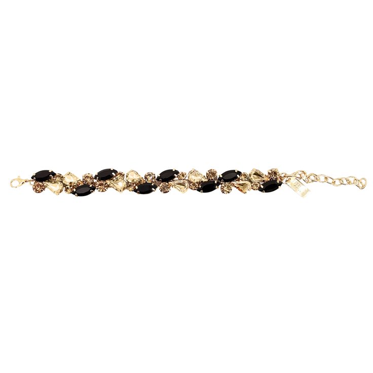 Bracciale Con Pietre Nere E Oro - Saggezza18