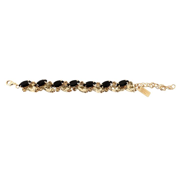 Bracciale Con Pietre Nere E Oro - Grazia13