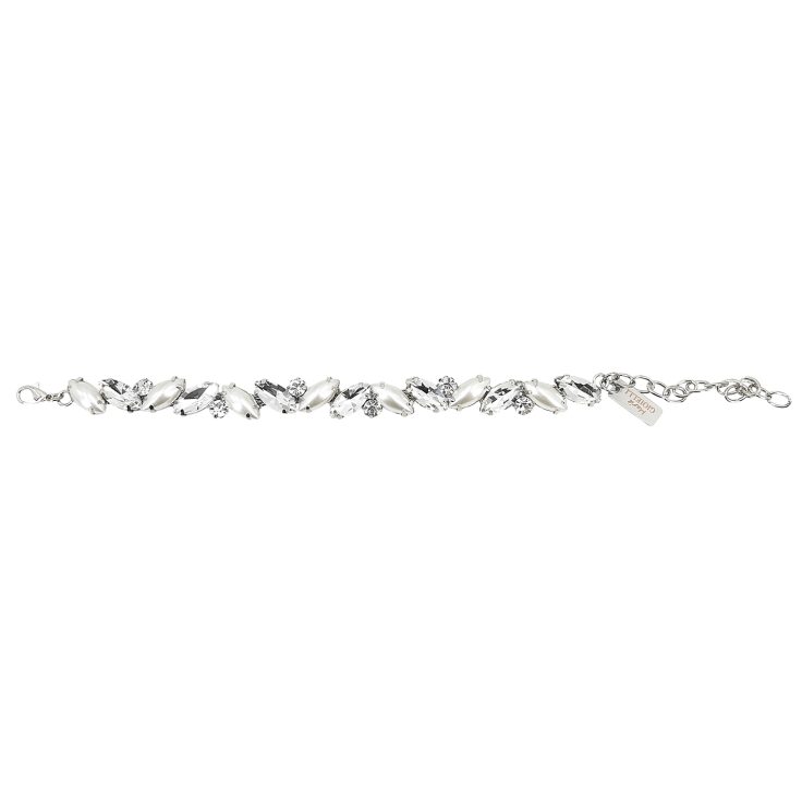 Bracciale Con Pietre Bianche Perlate E Crystal - Innovazione16