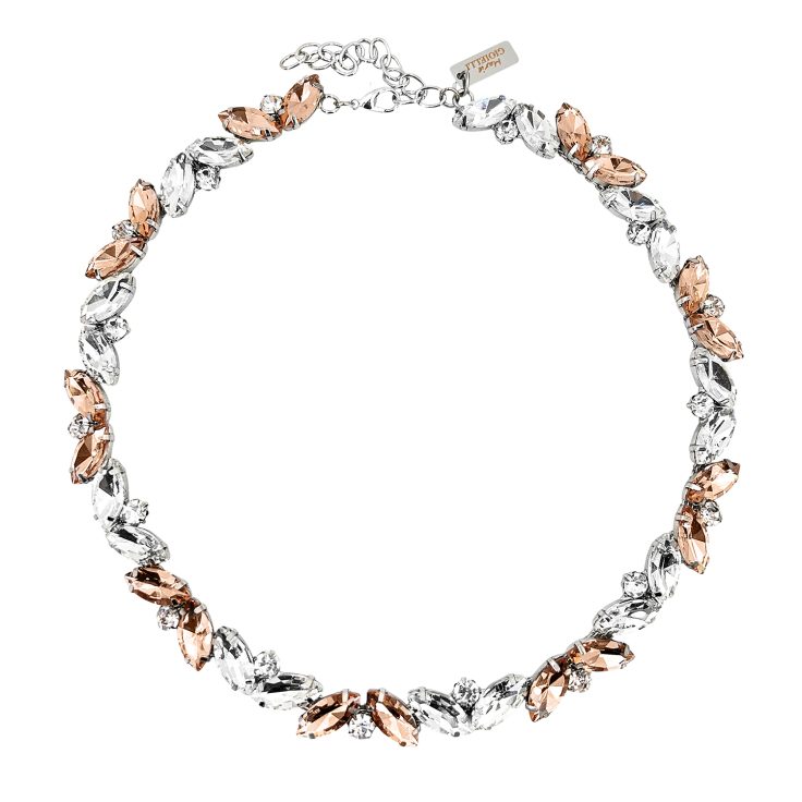 Collana Con Pietre Crystal E Cipria - Eva9