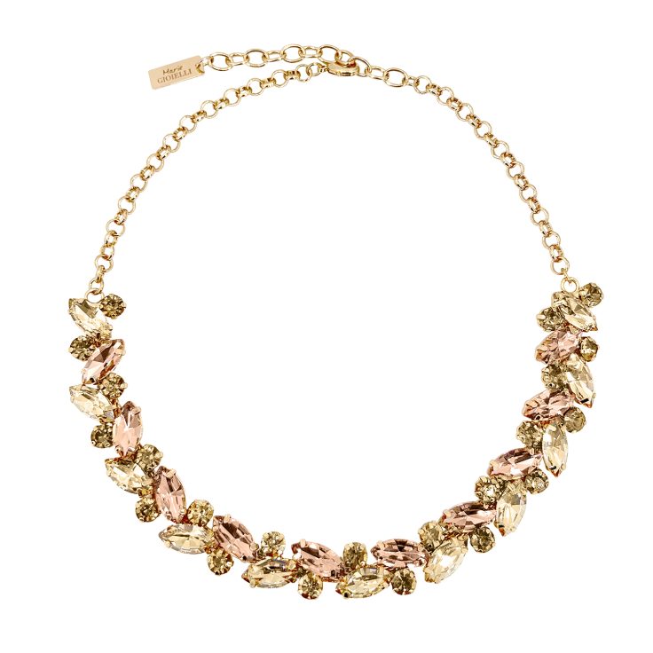 Collana Con Pietre Cipria E Oro - Camilla18