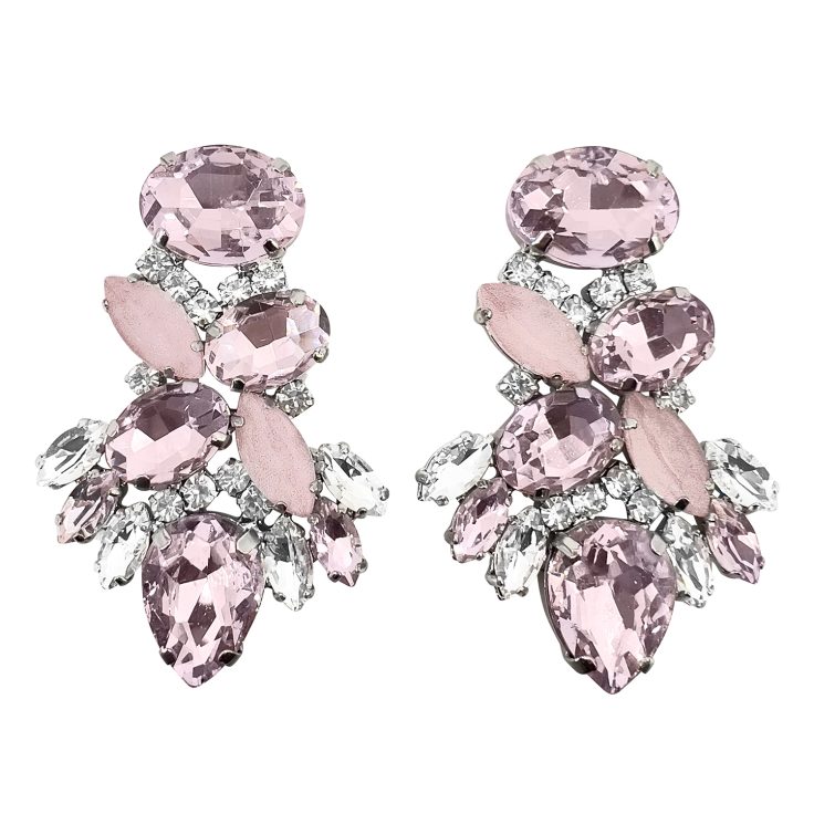 Orecchini Con Pietre Rosa E Crystal - Atmosfera39