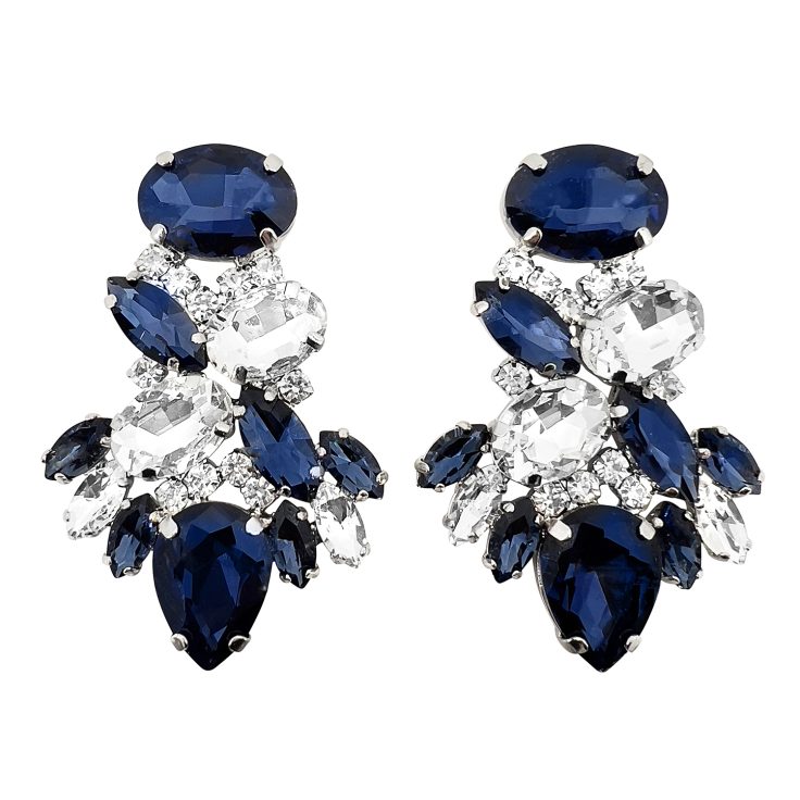 Orecchini Con Pietre Blu E Crystal - Atmosfera34